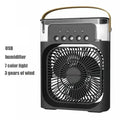Portable 3 In 1 Fan AIr Conditioner Household Small Air Cooler LED Night Lights Humidifier Air Adjustment Home Fans Dropshipping Vue black