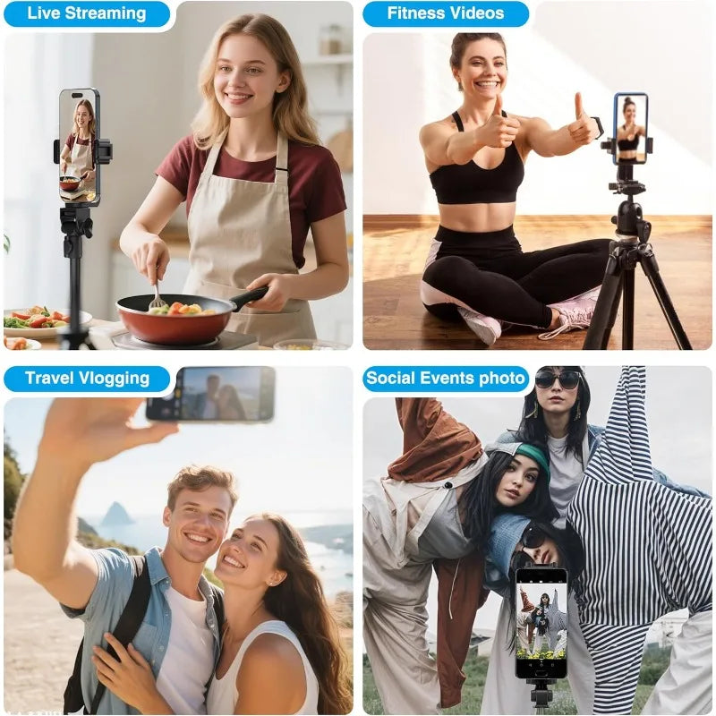 Vlog Selfie Monitor Screen Magnetic Phone Vlog Monitor Screen with Bluetooth Remote Back Camera Monitor for Live Stream Vlogging Vue