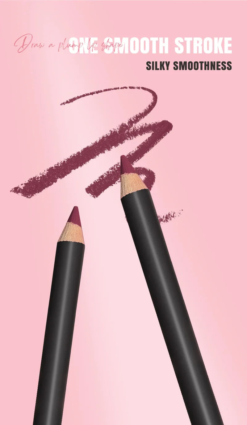10sets Lip Liner 6Pcs Private Label Cosmetics Lipliner Waterproof Lip Pencils Matte Waterproof Colorful Silk Lipstick Pen Bulk Vue