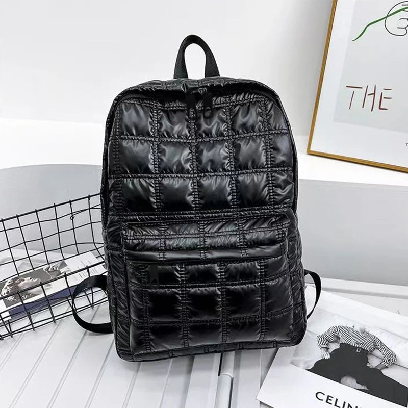 Trendy Stylish Shiny Backpack Multi-color Adjustable-strap