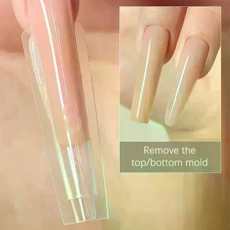 Nail Extensions Dual Forms 60Pcs Almond Round Shape Suitable for Creating Beautiful Nail Art at Home Vue