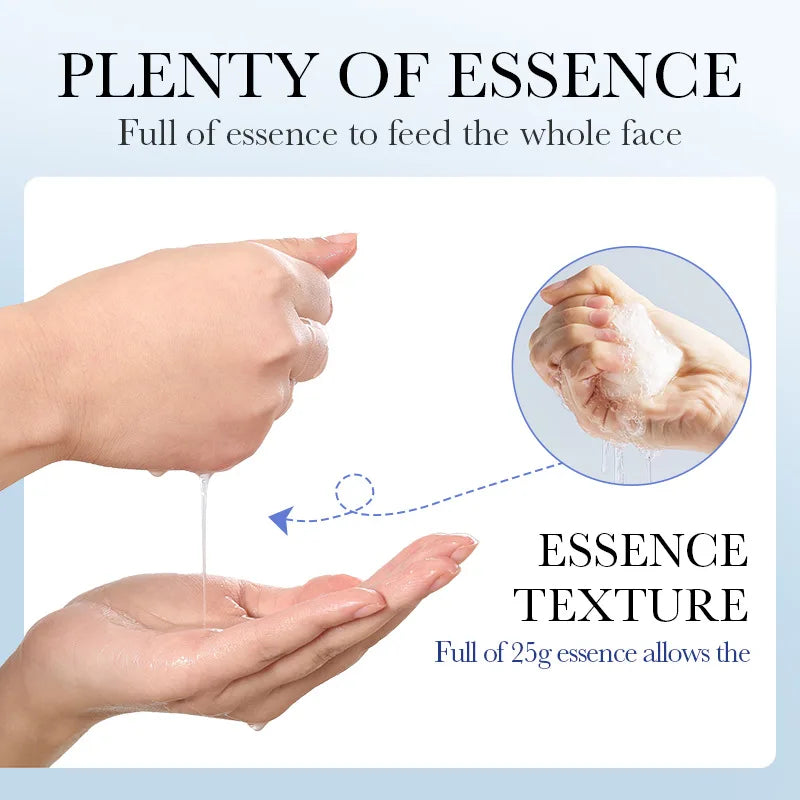 10Pcs Hyaluronic Acid Mask Facial Skin Care Firming Moisturizing Mask Facial Skin Care Products Vue
