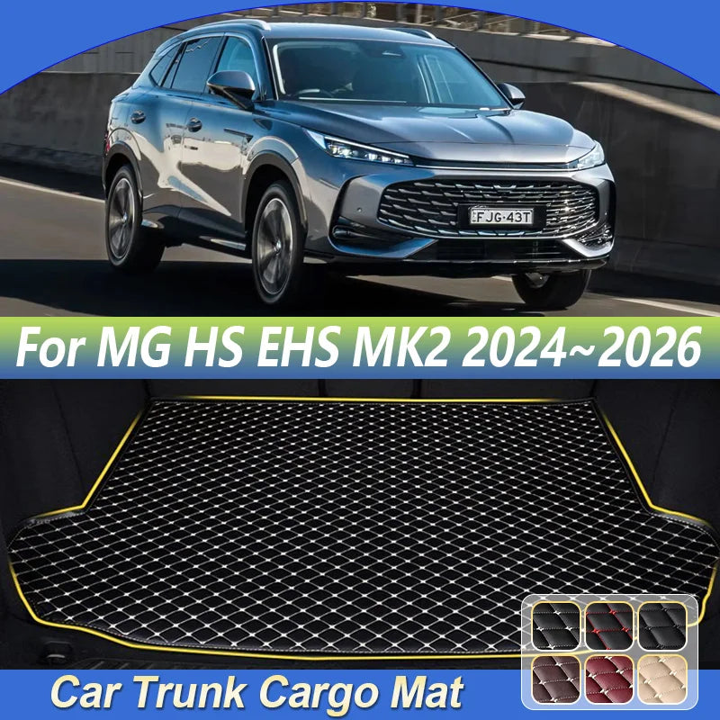 Car Trunk Mat For MG HS 2025 EHS MK2 2024~2026 Leather Anti-dirty Cargo Storage Pad Cushion Boot Carpet Car Interior Accessories Vue