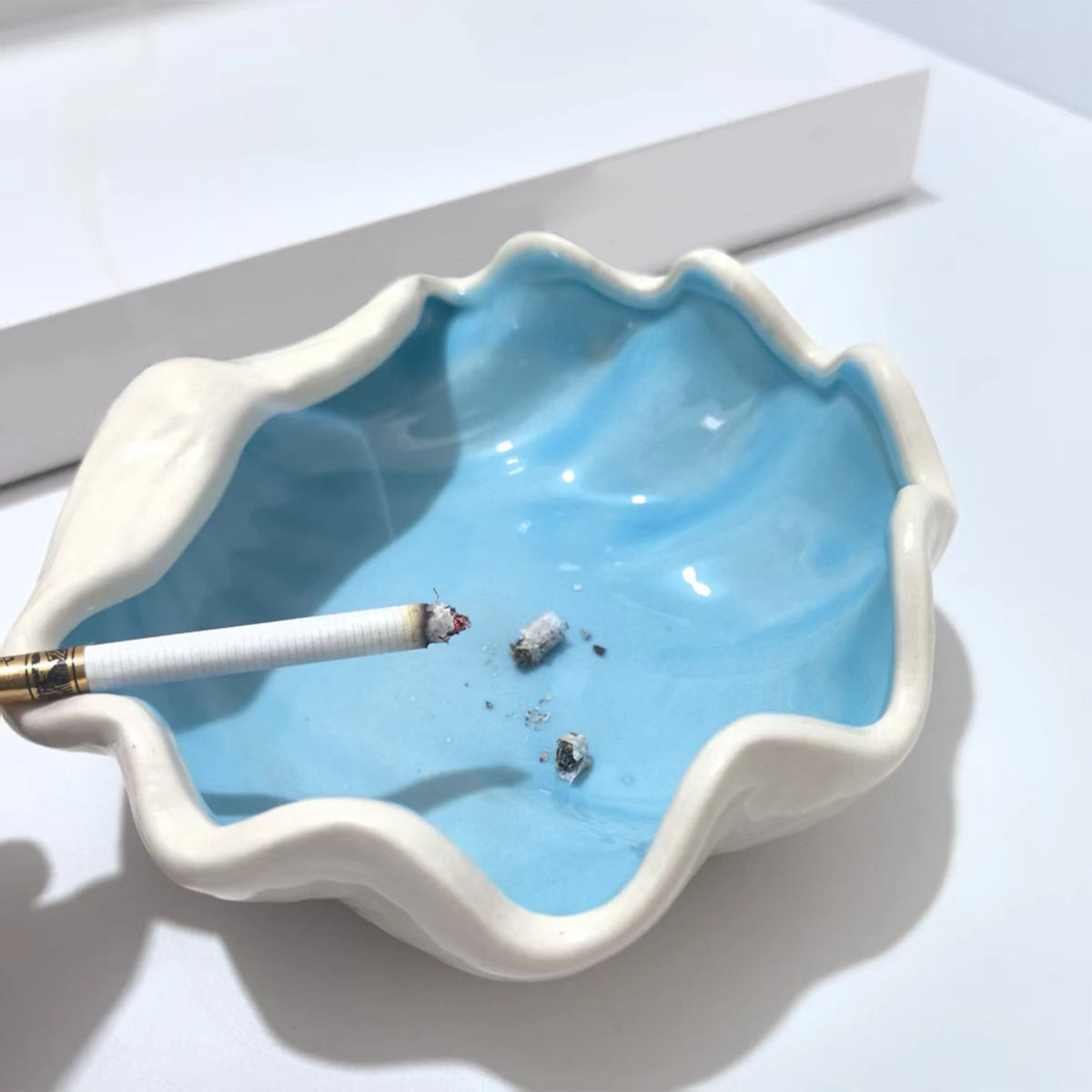 Ocean Themed Ceramic Jewelry Dish & Shell Trinket Tray Ceramic Jewelry Tray Vue