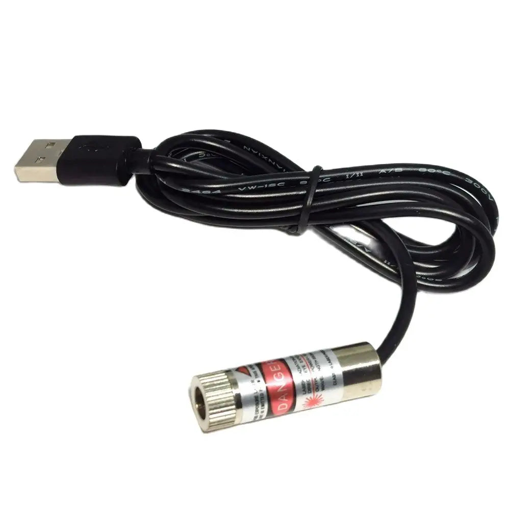 USB Adapter 635nm 638nm 100mw Red Laser Diode Module Focusable Cross Line Dot Beam 12*35mm Vue
