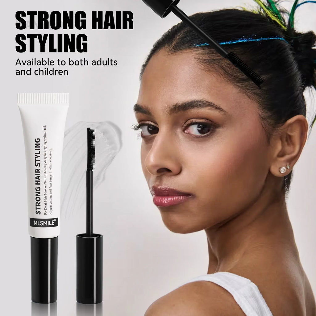 Portable Broken Hair Styling Gel Transparent Hair Shaping Wax Cream Smoothing Finishing Stick Mascara Brush Not Greasy Hair Care Vue 15ml