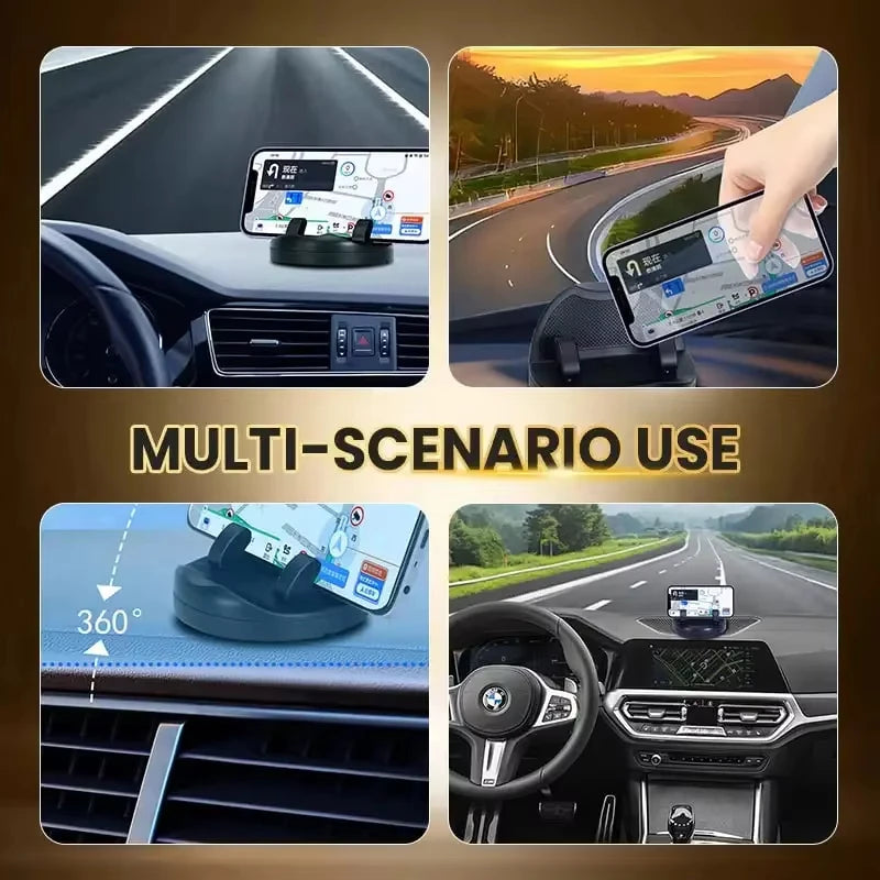 360-Degree Rotation Car Phone Holder Dashboard Head-Up Phone Mount Stable Universal Auto Phone Stand with luminous Number Plate Vue