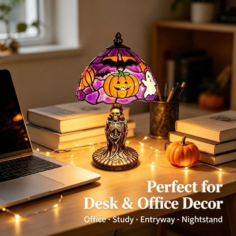 Halloween Resin Pumpkin Night Light Decorative Indoor Desktop Decorations for Home Holiday Party Office Desk Decor Gifts Vue