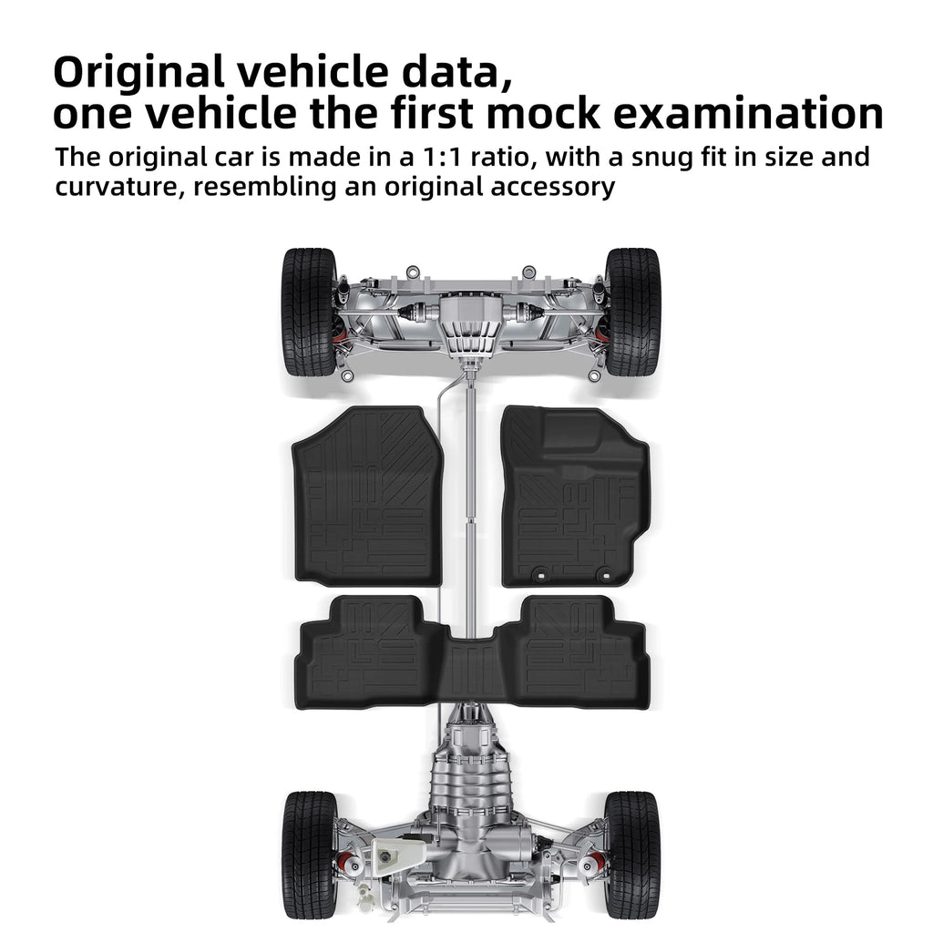 Smabee Right Drive for Toyota Yaris Ativ HEV (Vios Hybrid) 2025 2026 TPE Car Floor Mats Trunk Pad Protective Accessories Black Vue