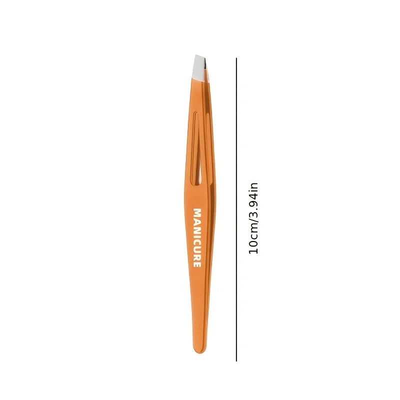 1pc Tight-Fit Slant Tip Tweezers Compatible for Eyebrows, Mustache Hair Removal, Facial Grooming - Tweezers for Men & Women Vue