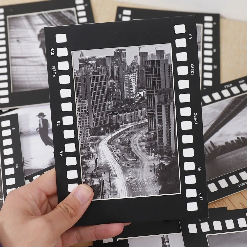 5PCS Wall Art Retro Movie Film Frame Square Handmade Photography Frame 6 in/7 in Collage Frame Photo Display Vue