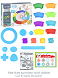 Spirograph Spiral Art Drawing Kit for kids, Fun Shapes Drawing Art Set Classic Gear Design Toys Drawing Rulers with book Vue 3334-1