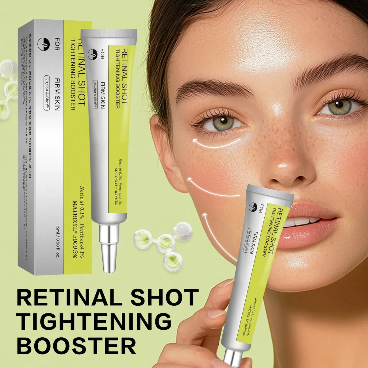 Anti-Aging Retinal Serum 15ml 0.1% Nano Retinal MATRIXYL 3000 Tightens Skin Fights Wrinkles Shrinks Pores Vue