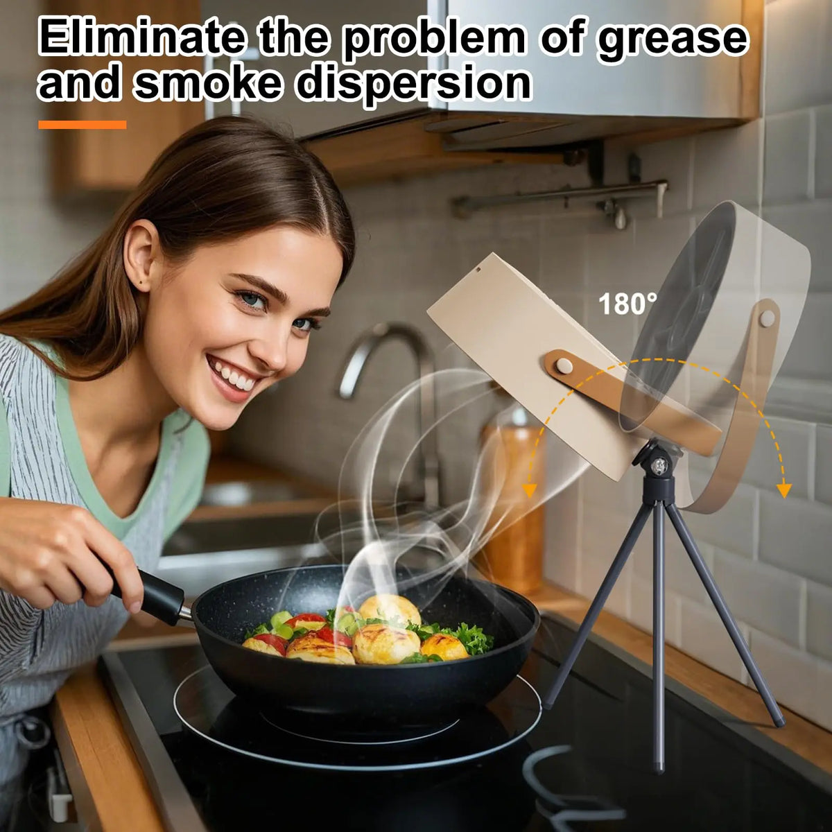 Portable USB Mini Range Hood Large Suction Desktop Exhaust Fan Small Kitchen Cooker Hood Extractor For Home Barbecue Cooking Vue