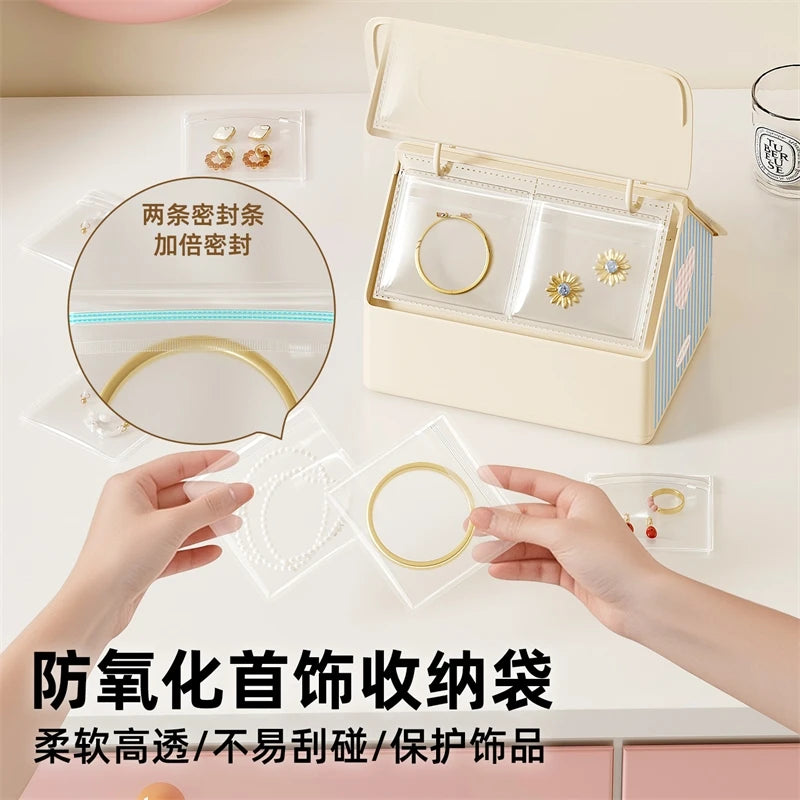 Luxury Jewelry Box Elegant Desktop Drawer Organizer With Divided Trays For Earrings Rings Chains Vanity Table Gift For Women Vue