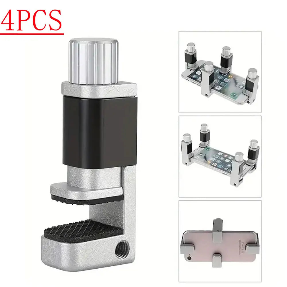 4 PCS Set Adjustable Phone Repair Repair Clamp For Smartphones, Tablets, Laptops & Ipads- Phone Screen Securing Tools Set Vue 4PCS