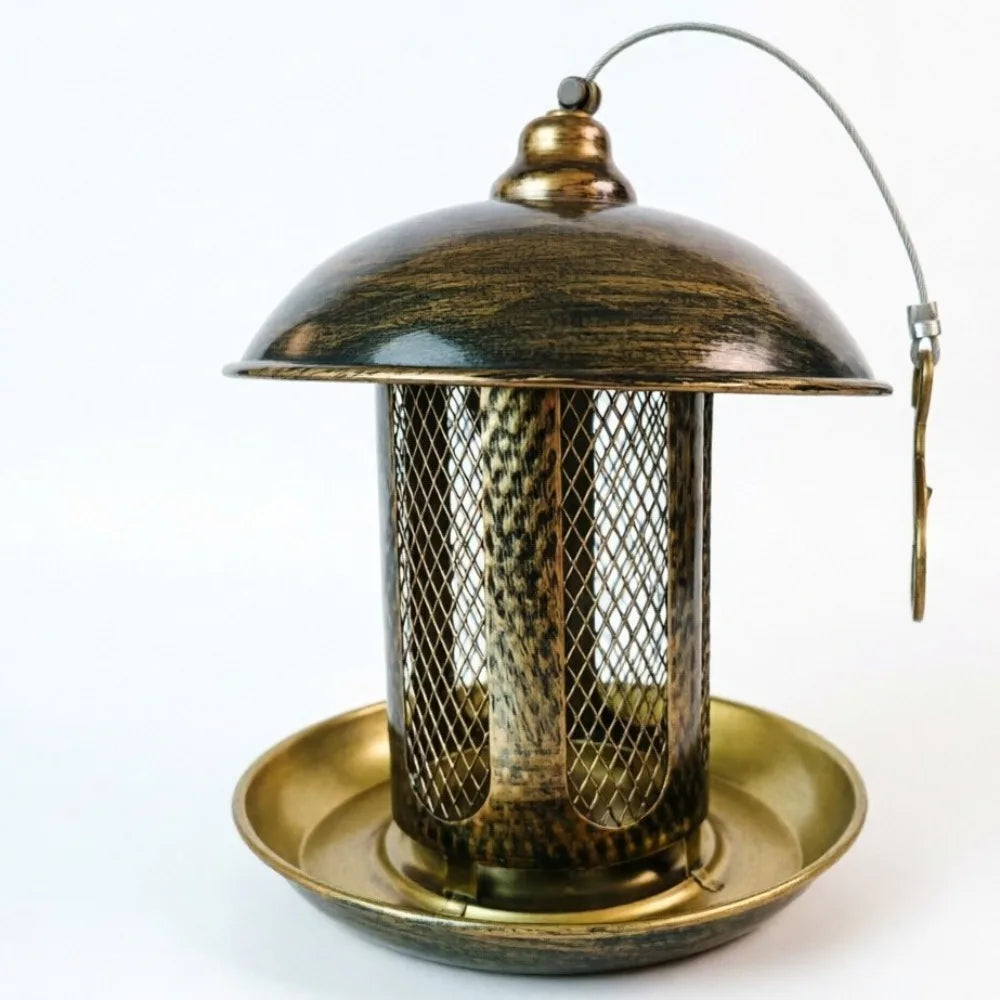 Large Capacity Dome Top Bird Feeder Rust Resistant Weatherproof Bird Food Dispenser Removable Squirrel Proof Hummingbird Feeder Vue Bird Feeder