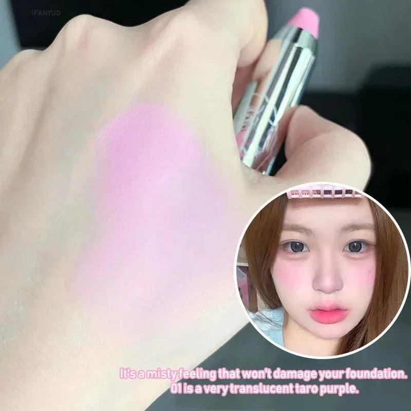 Pink Blush Pencil Facial Cheek Expanding & Shrinking Color Rouge Shadow Pen Cream Blush Sweet Cool Girl Style Korea Makeup Stick Vue