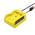 For DeWalt 14.4V-18V Li-Ion Battery Packs DIY Connector 30A Fuse External Power Supply Adaptor Connection External Power Supply Vue YELLOW