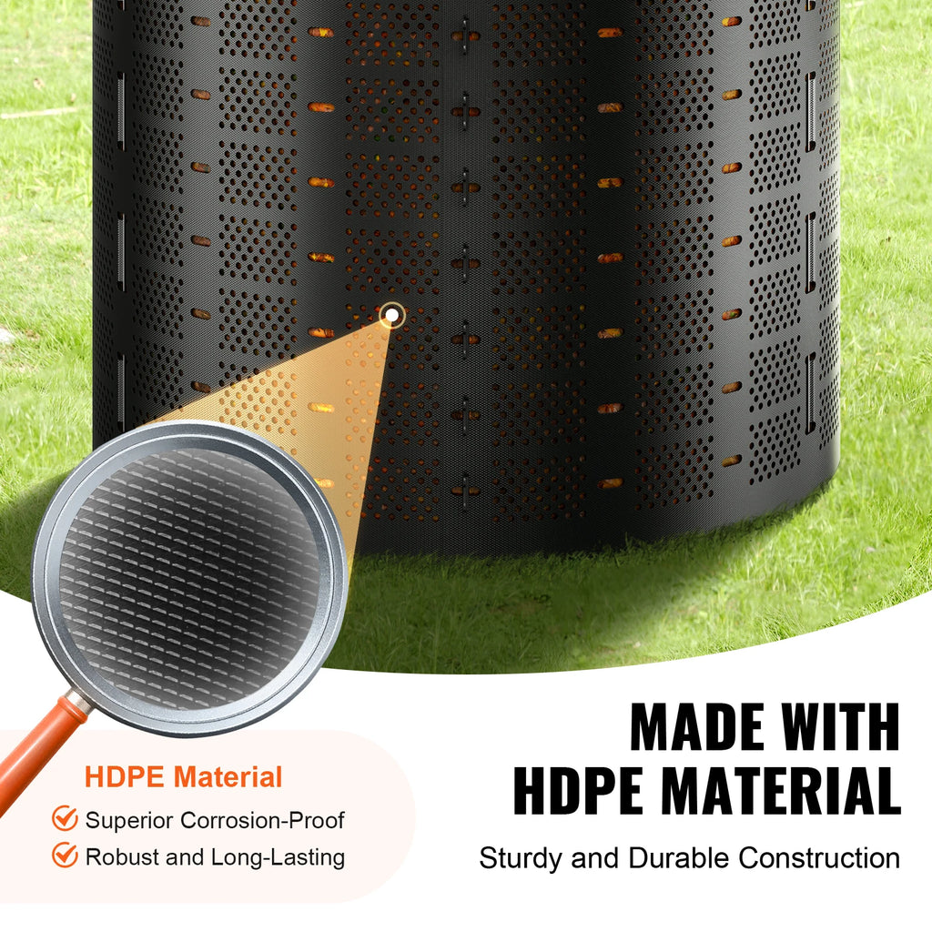220 Gallon Outdoor Expandable Compost Bin | Large HDPE Composter Outdoor Compost Bin Vue