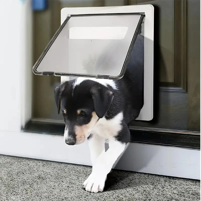 Strong Lockable Dog Door with Privacy Protection Flap Gate Pet Dog Door For Big Small Dogs Pet Safety Doors Easy to Install Vue