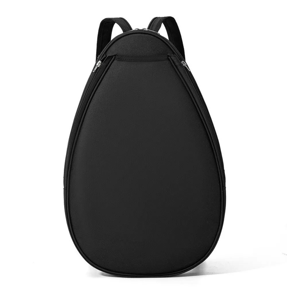 Large Capacity Tennis Backpack Waterproof Zipper Closure Pickleball Backpack Lightweight Solid Color Racquet Bag Vue Black