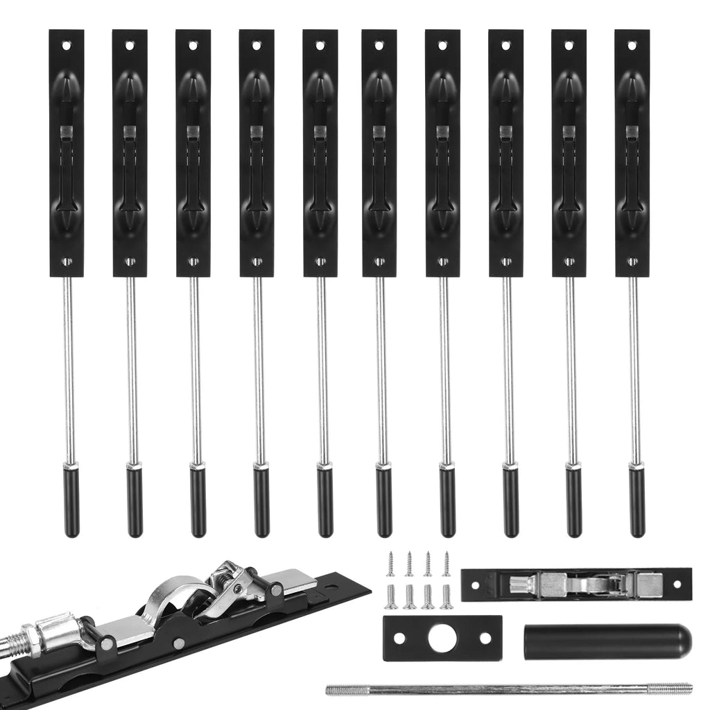 10-Pack Lever-Type Flush Bolt Door Locks 10 In | Stainless Steel Door Flush Bolt Lock Vue