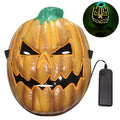 Party Gift Realistic LED Pumpkin Mask Spooky Creativity Halloween Glowing Mask Funny Orange Luminous Cosplay Mask Carnival Party Vue Orange