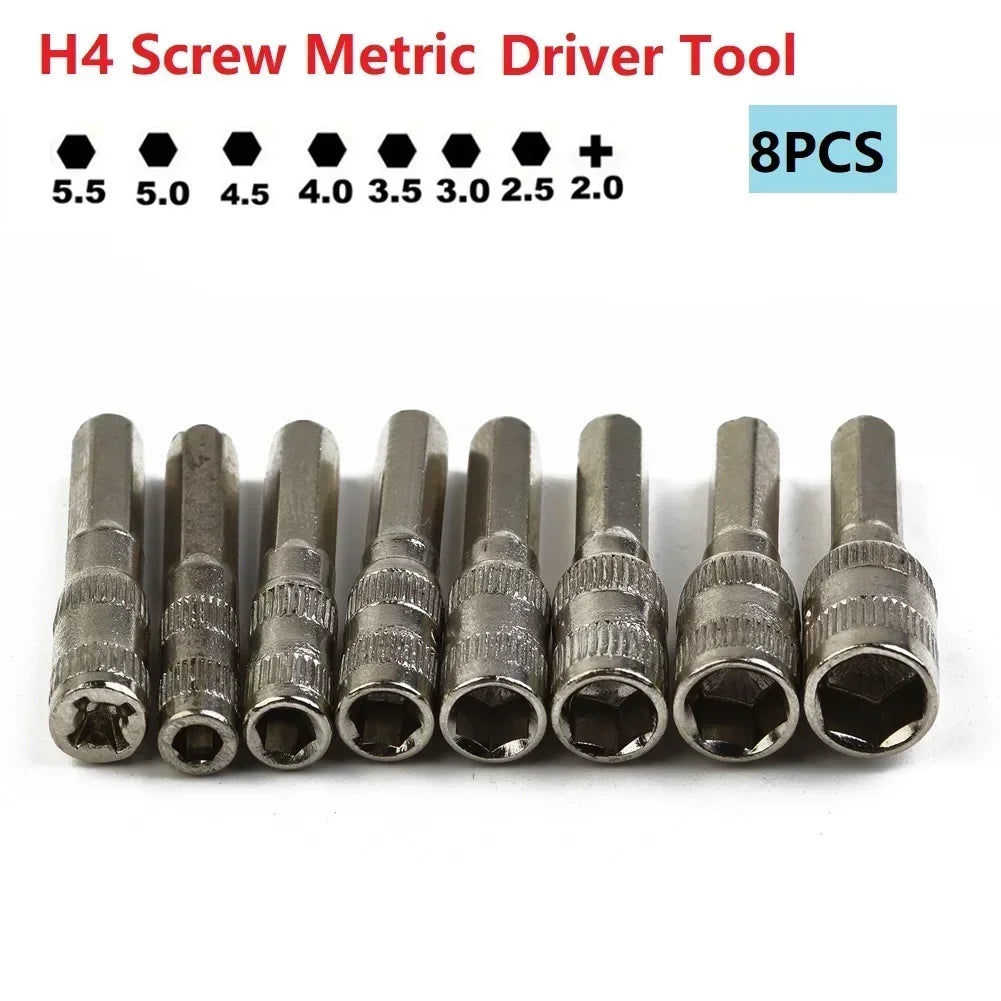 8-Piece Hex Nut Driver Bit Set | H4 Hex Shank Socket Bits Nut Driver Bit Set Vue
