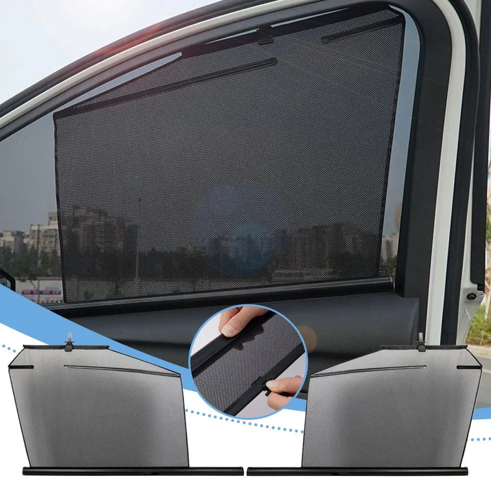 Summer Sun Protection Heat Insulation Window Sun Visor Car Main Driver Co-pilot Automatic Retractable Universal Sunshade Shields Vue