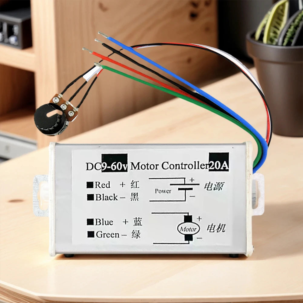 PWM DC Motor Speed Controller 9–60V 20A | Motor Driver Motor Speed Controller Vue
