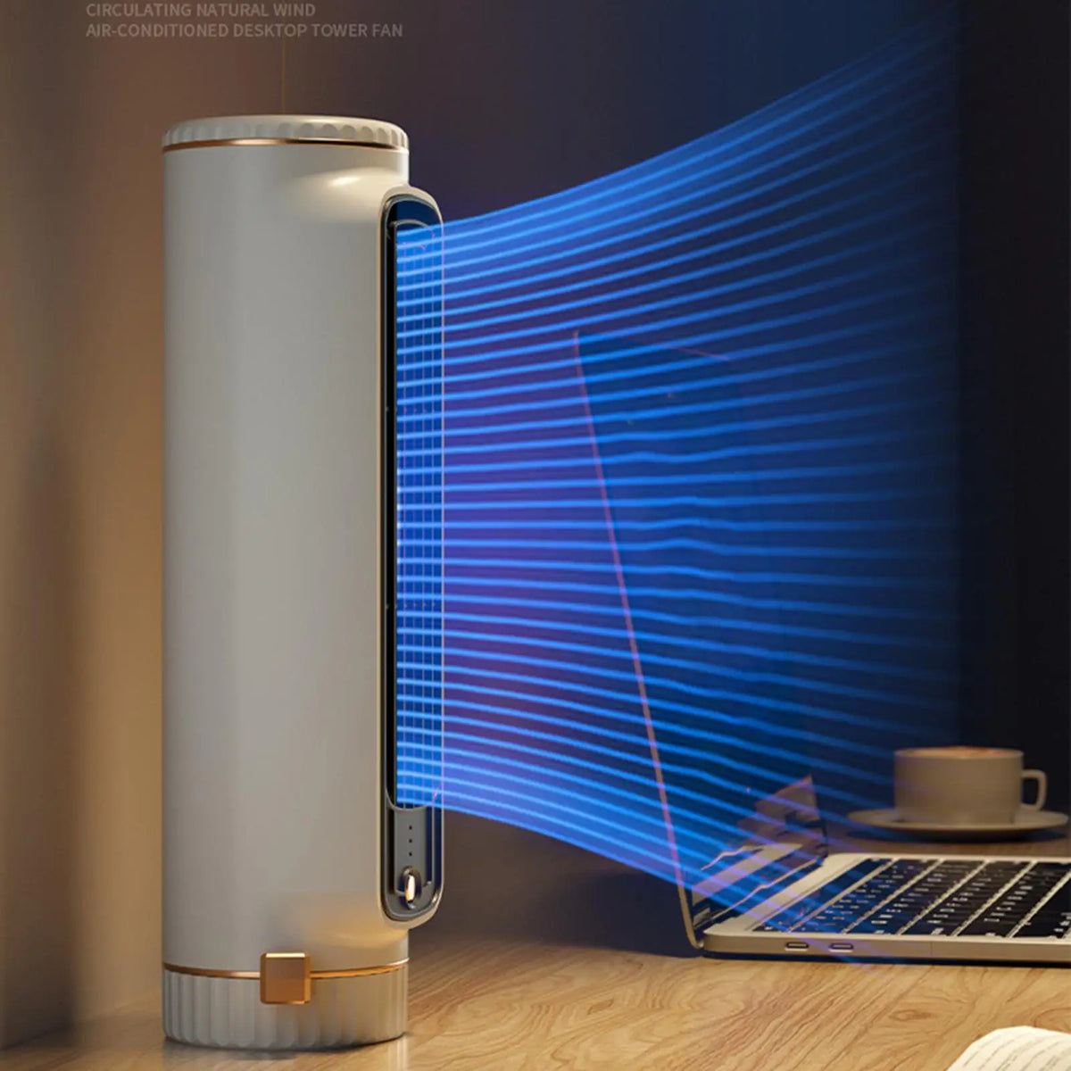 Best Portable Mini Tower Fan USB Rechargeable Bladeless 3 Speeds Cooling for Home Bedroom Office Dorm Study RV Sleep Vue
