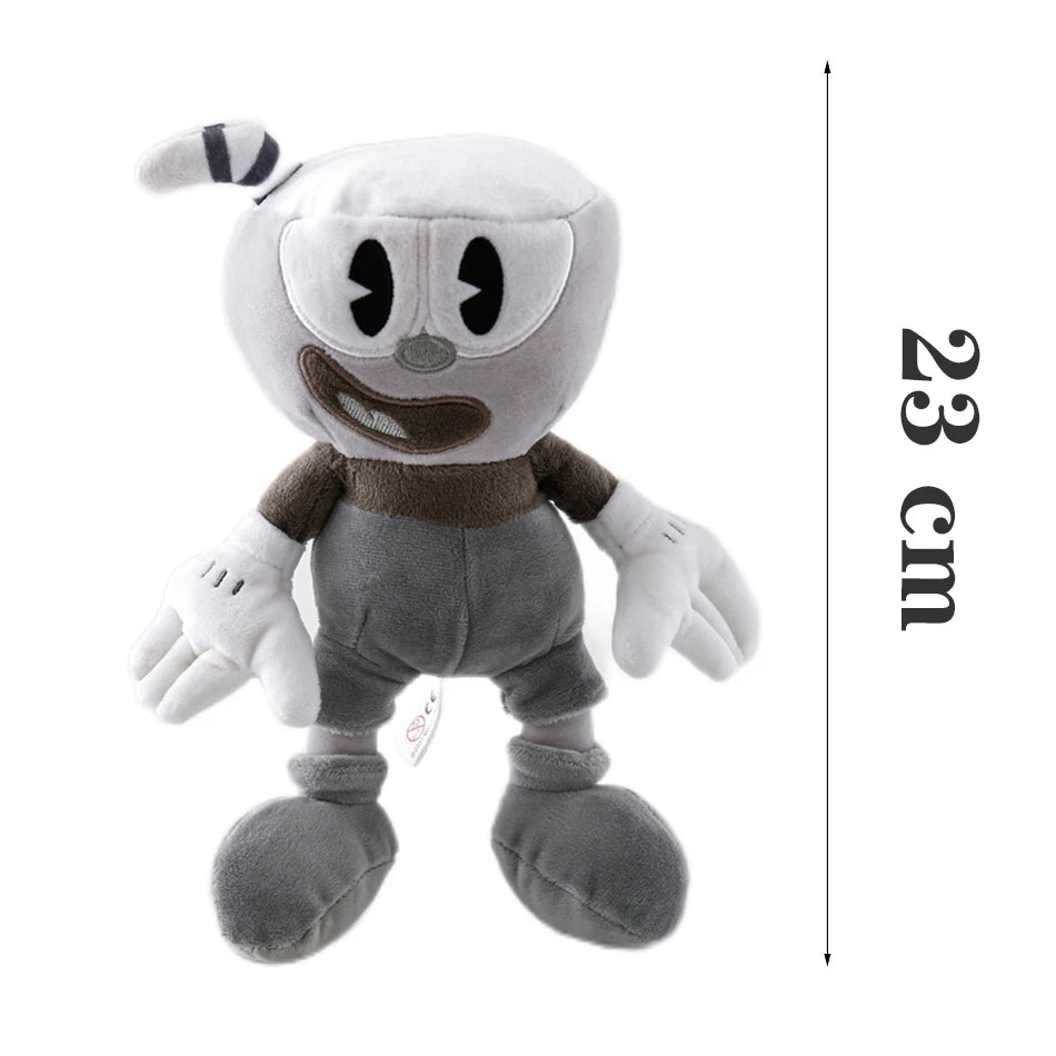 Classic Style Adventure Game Cuphead Plush Toy Mugman Devil Legendary Chalice Plush Doll Toy Collection Display Christmas Gift Vue
