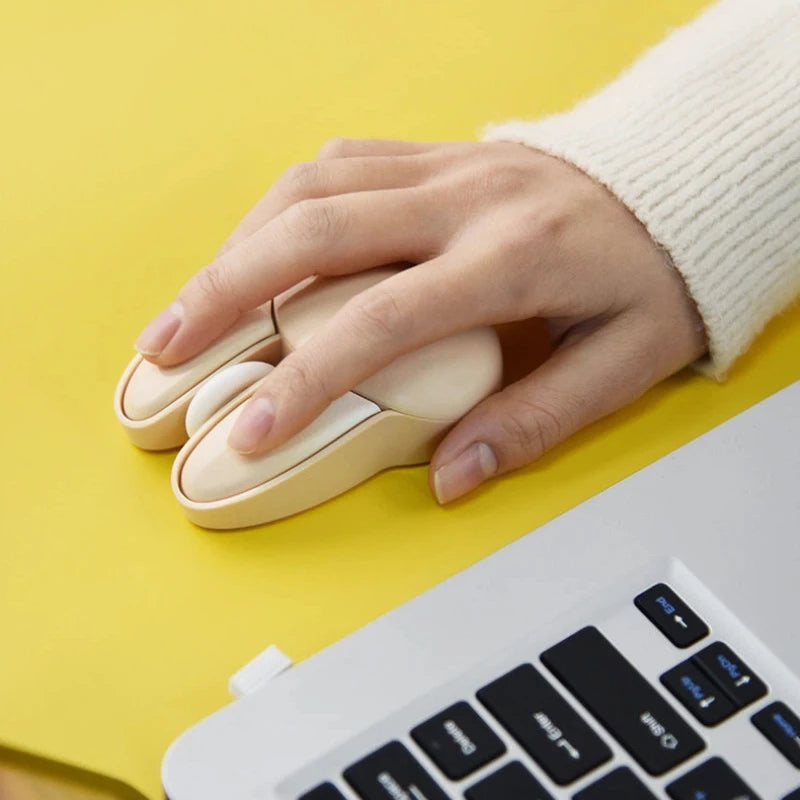 Lenovo M6 Cute Rabbit Button Wirelesss Mouse Lightweight Mute Button Long Battery Life 2.4G Wireless Mice Computer Office Vue