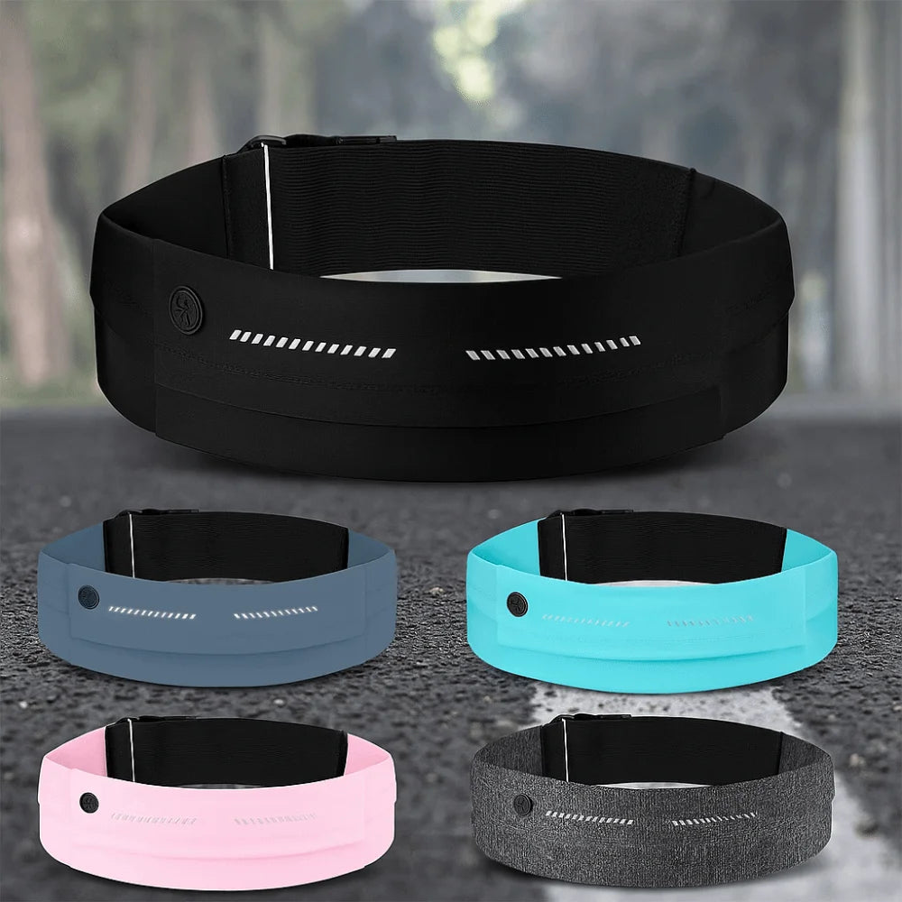 Ultra-Thin Sport Mobile Waist Bag Night Reflection Close Fitting Running Waist Bag Lightweight Storage Sports Phone Bag Vue
