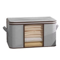 Moistureproof Clothes Storage Bag Large Quilt Blanket Organizer Box Portable Wardrobe Garment Packing Pouch with Visible Window Vue A CN