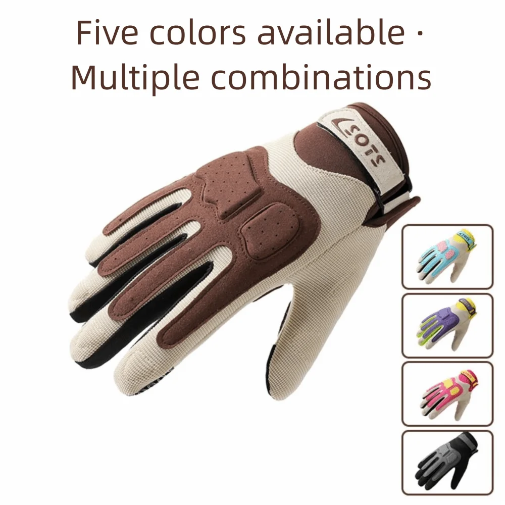 Full Finger Outdoor Sports Gloves Wear-resistant Breathable Cycling Gloves Shock-absorbing Non-slip Climbing Gloves Camping Vue