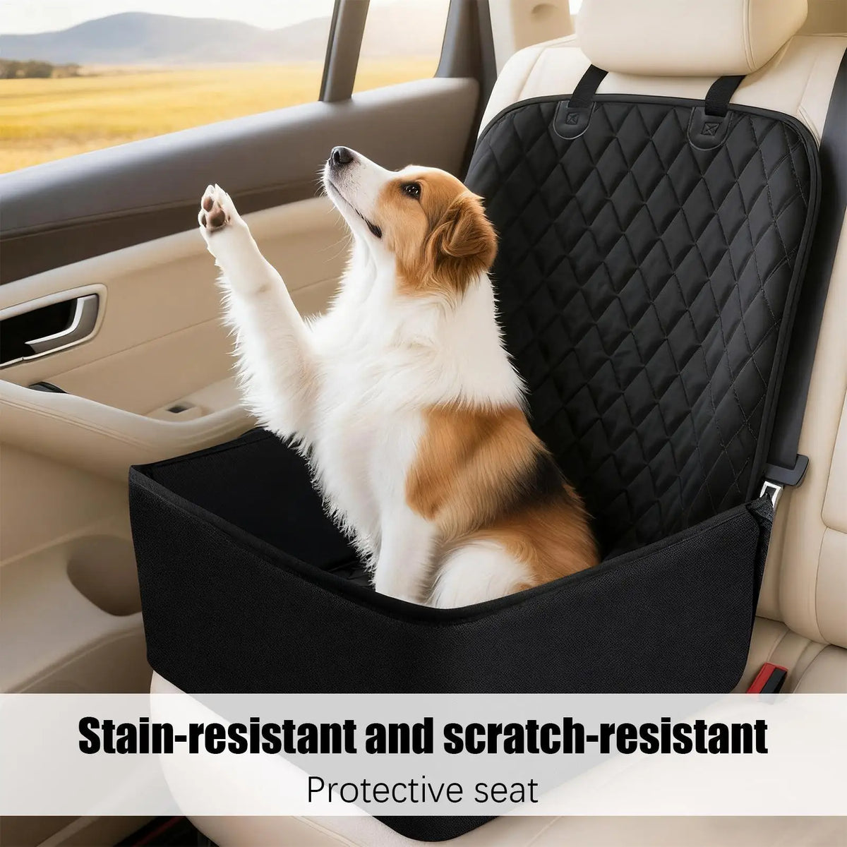Pet safety car seat cushion, large size, waterproof and stain-resistant, suitable for cats and dogs, suitable for all seasons Vue