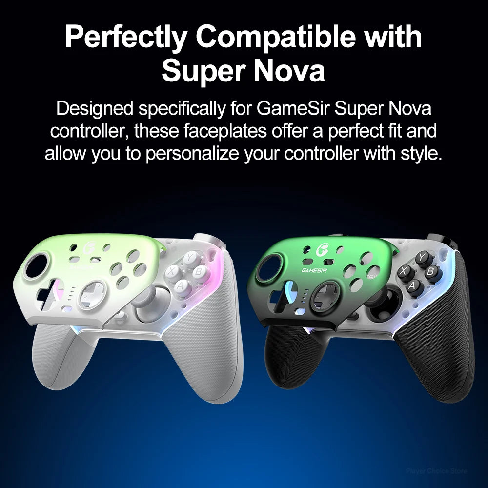 GameSir Super Nova Magnetic Faceplate Personalize Gamepads Multicolor Shell Cover Wireless Controle Front Case Top Cover Vue