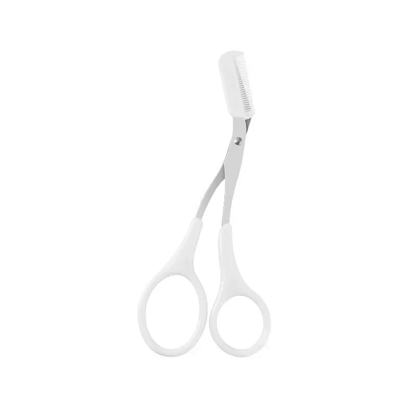 1/2/3Pcs Trimming Razor For Women Knife Eyebrow Face Eyebrow Eyebrow Scissors With Comb Brow Trimmer Scraper Vue M26 White scissors