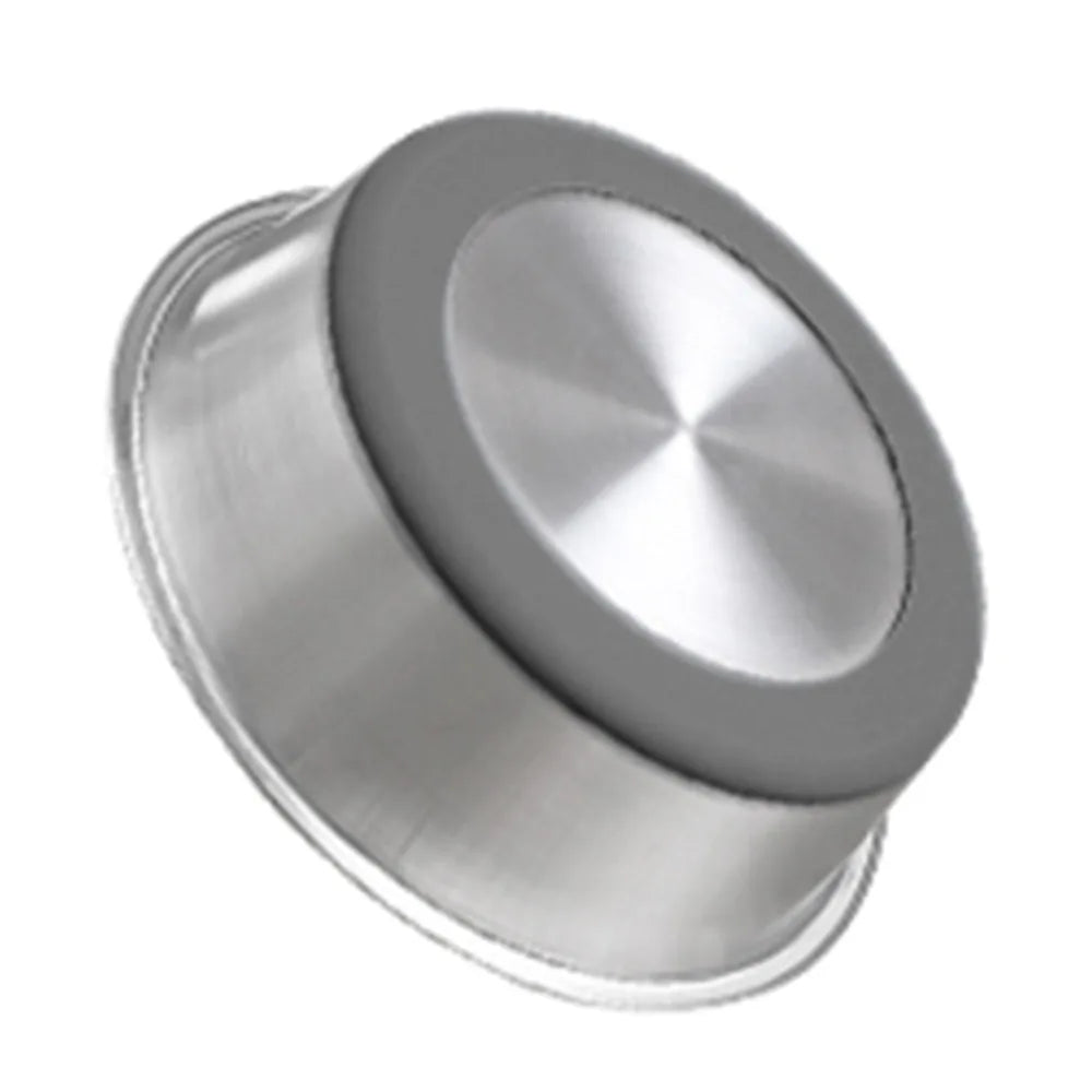 Silicone Bottom Dog Basin Anti-slip Stainless Steel Cat Dog Bowls Heat Resistant Extra Thick Cat Water Drinking Bowl Vue Grey-26x7.7cm