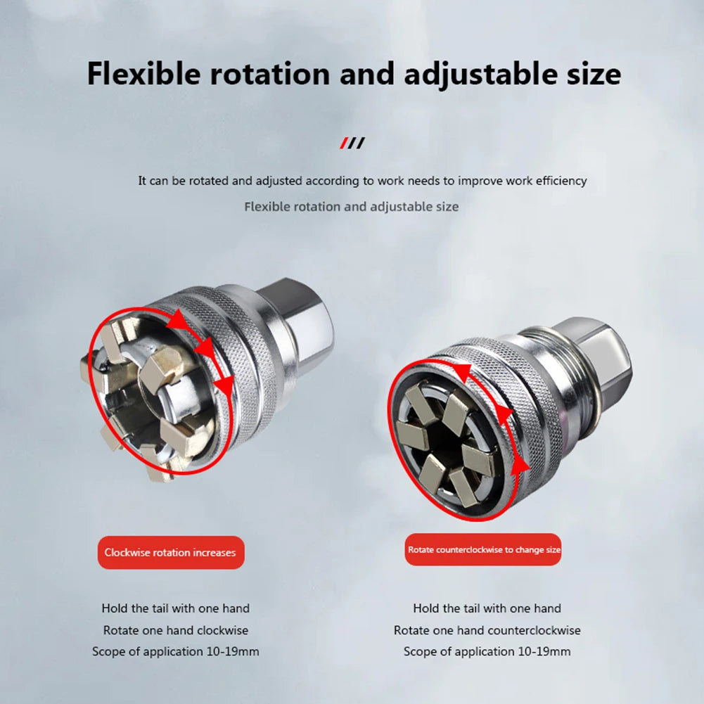 10–19mm Universal Socket Wrench Sleeve with Drill Adapter Socket Wrench Sleeve Vue