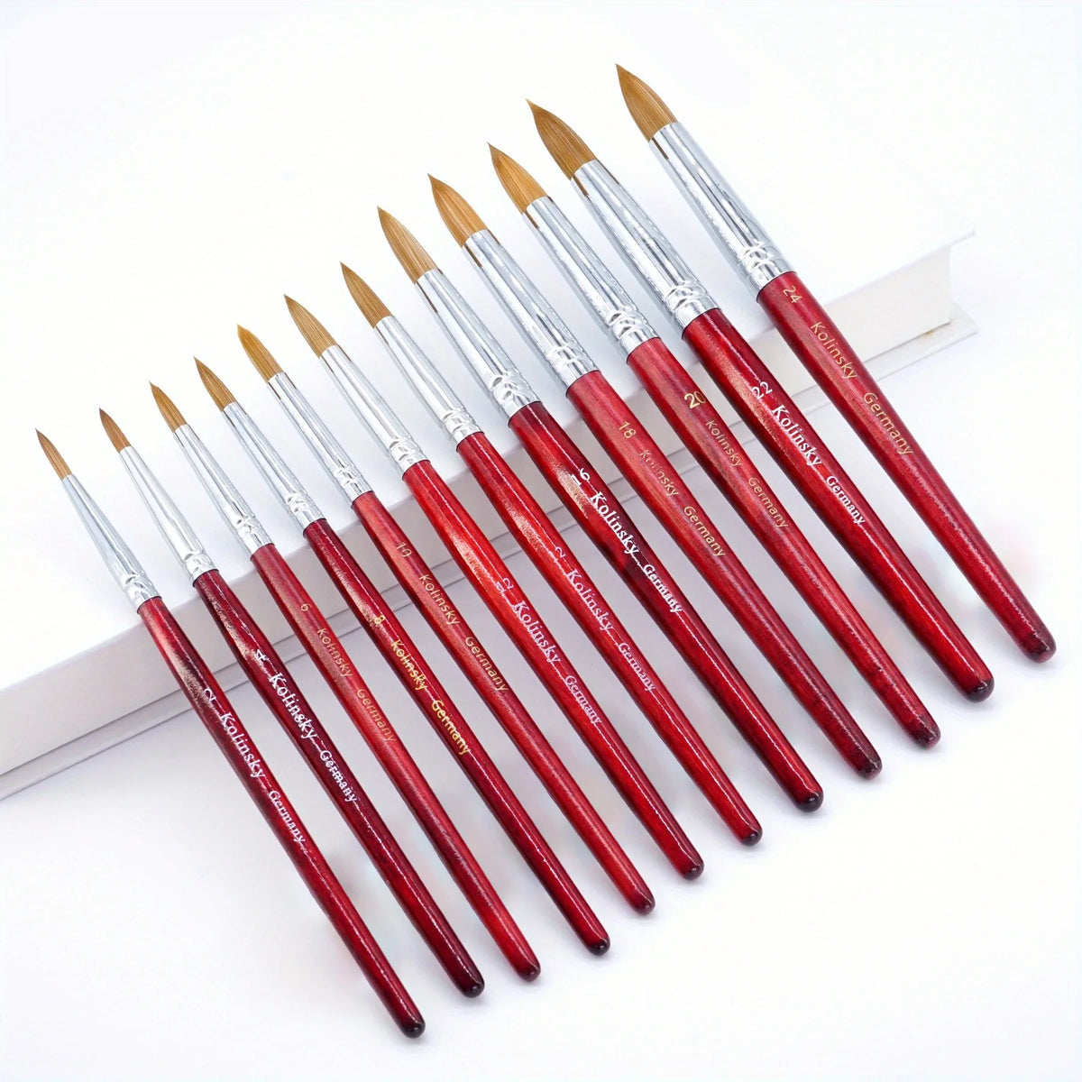 1Pc Nail Art Mink Brush Wood Handle Gel Build Manicure Drawing Tools Acrylic Dotting Painting Brushes Vue