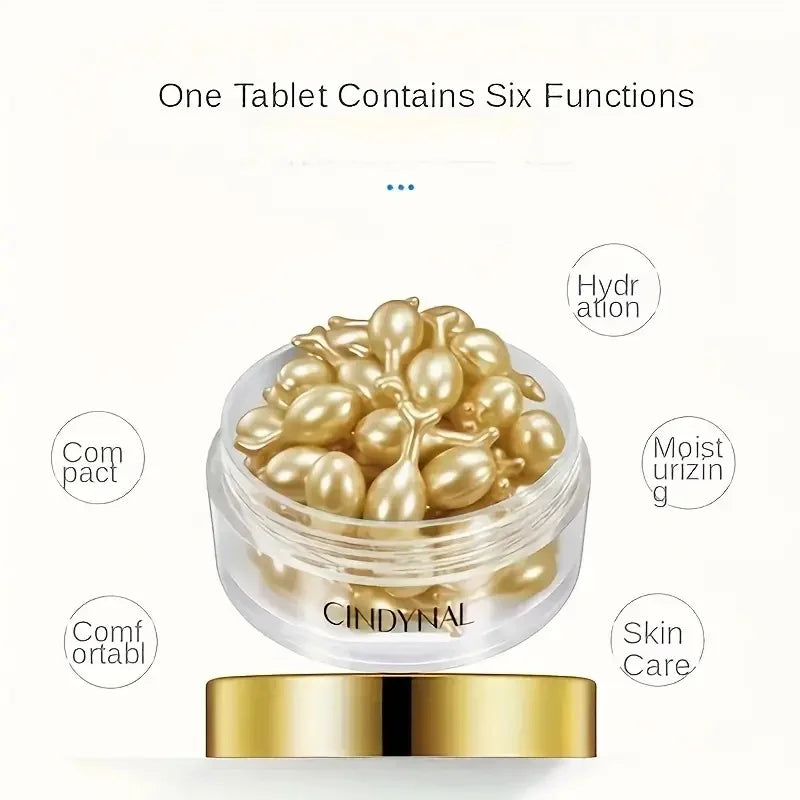 90 Capsules - Placenta and Hyaluronic Acid Essence Capsules - Deeply Nourishes and Moisturizes the Skin, Revealing Youthful Skin, Suitable for Locking in Moisture on the Face and Neck - Easy to Carry, Use Anytime, Anywhere, P Vue