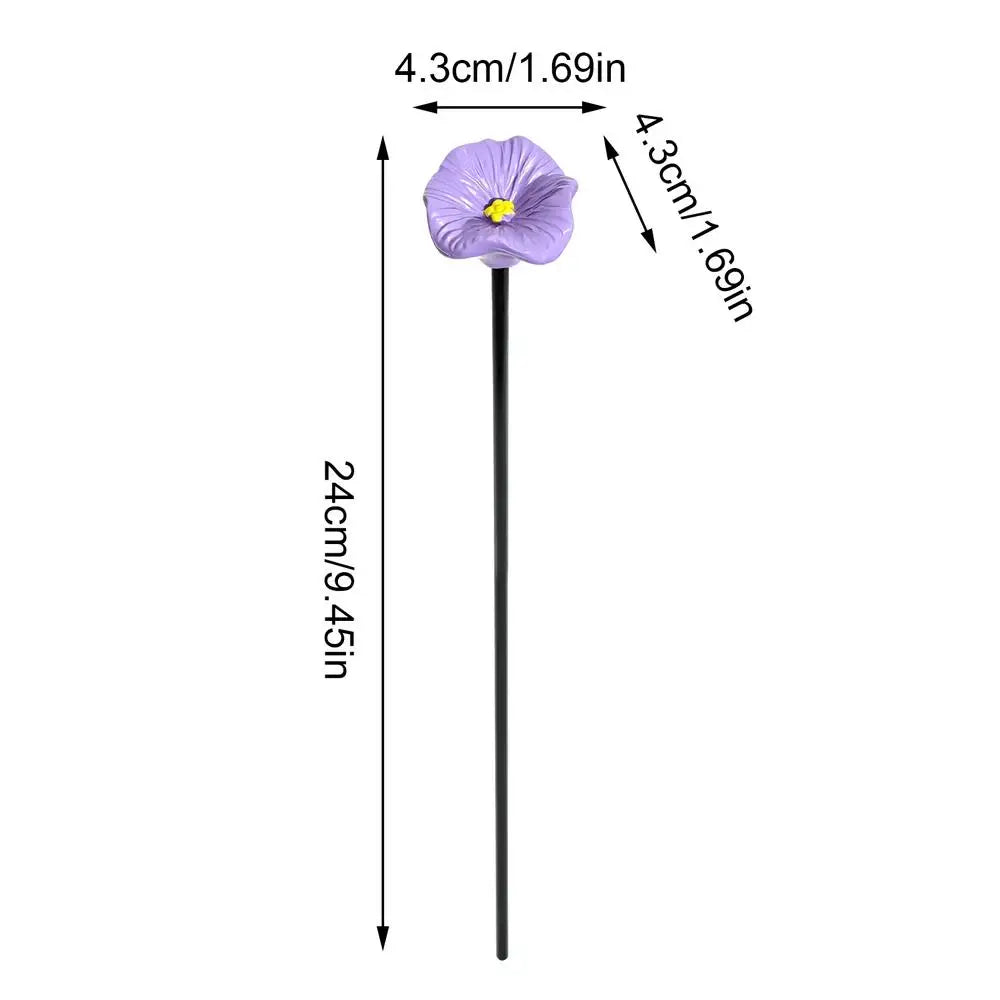 Resin Flower Shaped Bee Watering Station, Garden Butterfly Drinking Feeder with Ground Stake, Outdoor Yard Decorative Water Tray Vue D