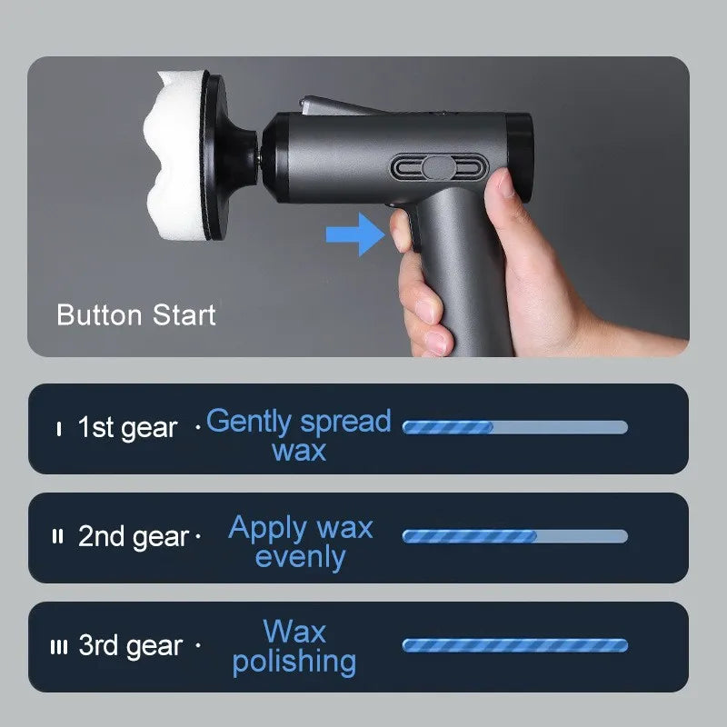 Car Polisher Handheld Wireless Polisher Car Polishing Waxing Machine Power Tool for Car Body Cleanig Waxing Repair Vue
