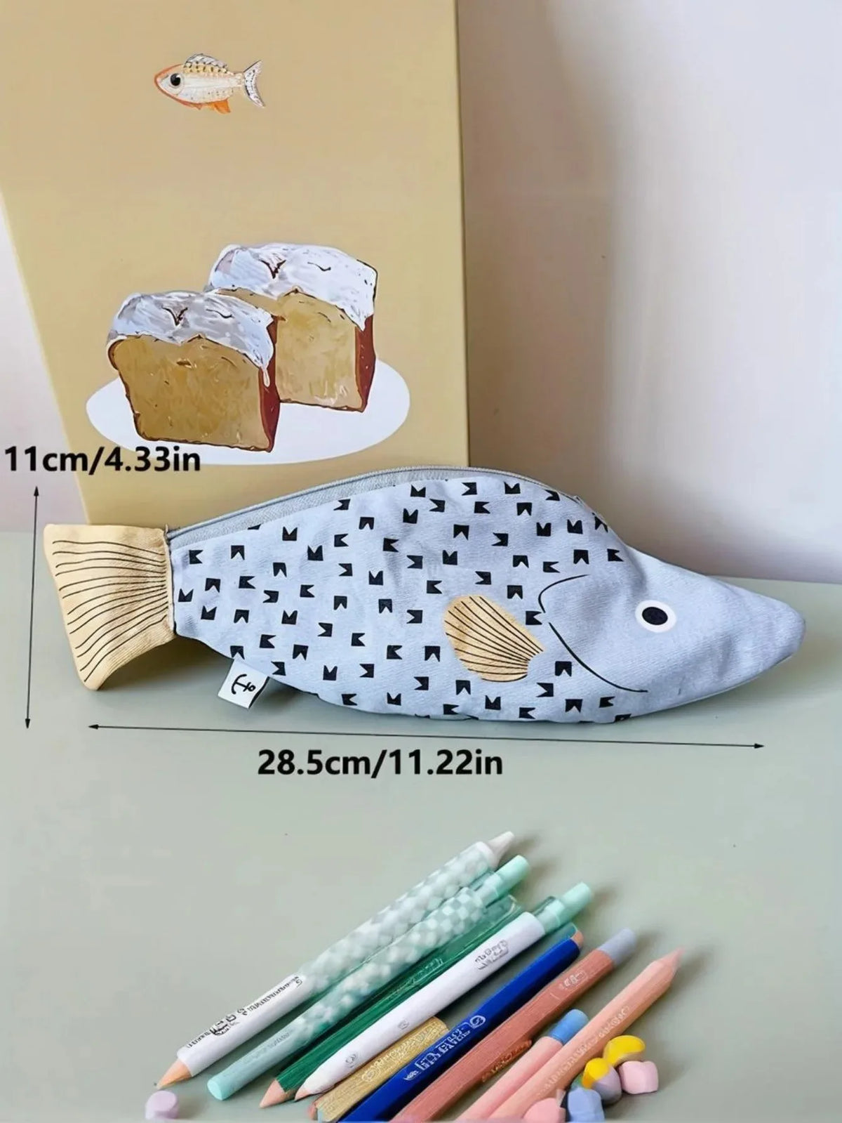 Small Fish Grouper Storage Bag Versatile and Funny Creative Storage Bag Epinephelus Pencil Case Vue 1pc