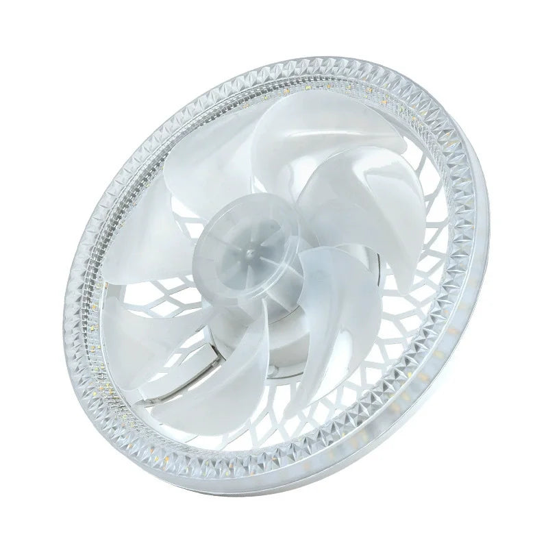 Smart Remote Control Ceiling Fan with LED Lighting Ceiling Fan with Lights Remote Control E27 Converter Base for Living Room Vue Ivory
