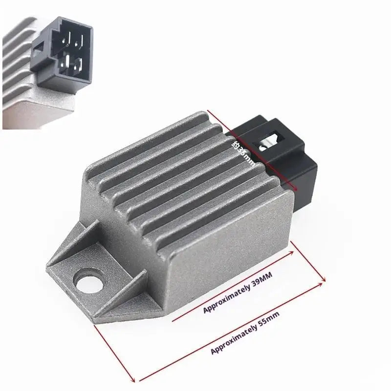 1Pcs 4 Pin Motorcycle Voltage Regulator Full Wave Rectifier For GY6 50 80 125 150CC Moped ATV Dirtbike Motocross Vue