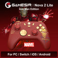 GameSir Nova 2 Lite Iron Man Limited Edition for Nintendo Switch 2/1 Steam PC iOS Android Marvel Licensed Hall Effect Joysticks Vue Iron Man Edition